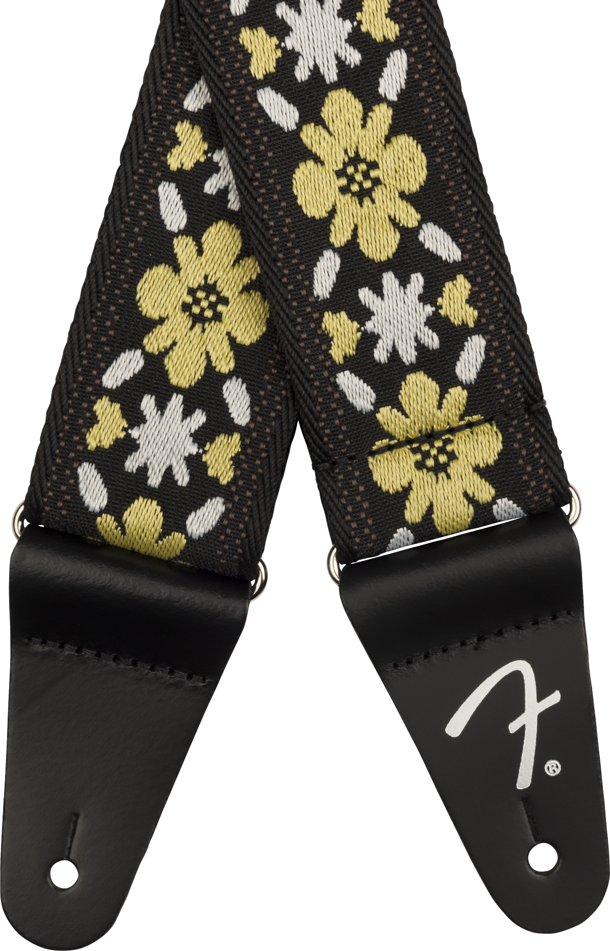 Fender Pasadena Woven Strap, Yellow Clover, 2"