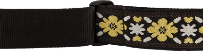 Fender Pasadena Woven Strap, Yellow Clover, 2"