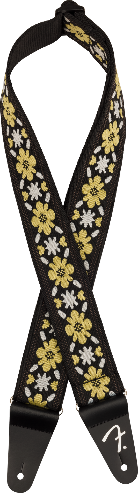 Fender Pasadena Woven Strap, Yellow Clover, 2"
