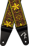 Fender Pasadena Woven Strap, Yellow Wallflower, 2"
