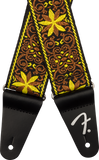 Fender Pasadena Woven Strap, Yellow Wallflower, 2"