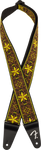 Fender Pasadena Woven Strap, Yellow Wallflower, 2"