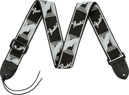 Fender Monogrammed Strap Black/Light Grey/Dark Grey 2"