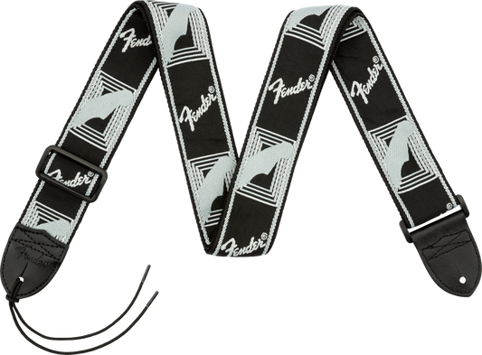 Fender Monogrammed Strap Black/Light Grey/Dark Grey 2"