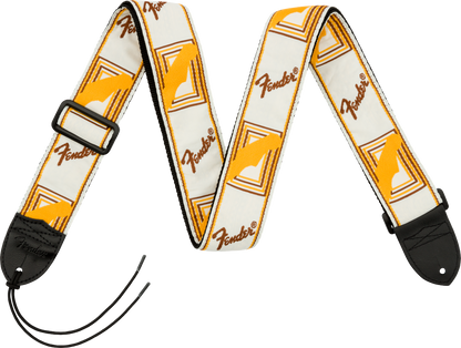 Fender Monogrammed Strap White/Brown/Yellow 2"