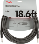 Fender Professional Series Instrument Cable, 18.6', Gray Tweed