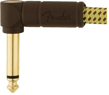 Fender Deluxe Series Patch Cables Angle/Angle, 6", Tweed