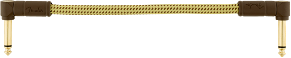 Fender Deluxe Series Patch Cables Angle/Angle, 6", Tweed
