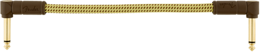 Fender Deluxe Series Patch Cables Angle/Angle, 6", Tweed