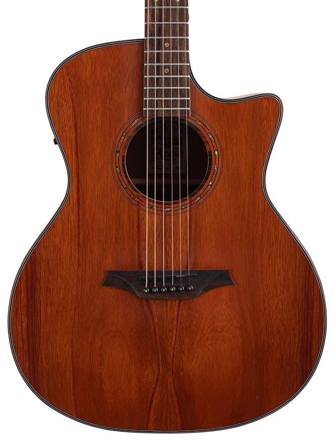 Bromo BAT2MCE auditorium guitar with solid mahogany top