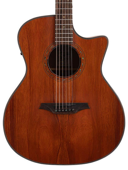 Bromo BAT2MCE auditorium guitar with solid mahogany top