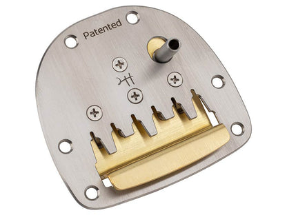 Halon JPV-2311-22C offset guitar patented vibrato, stainless steel with MS-58 brass string plate