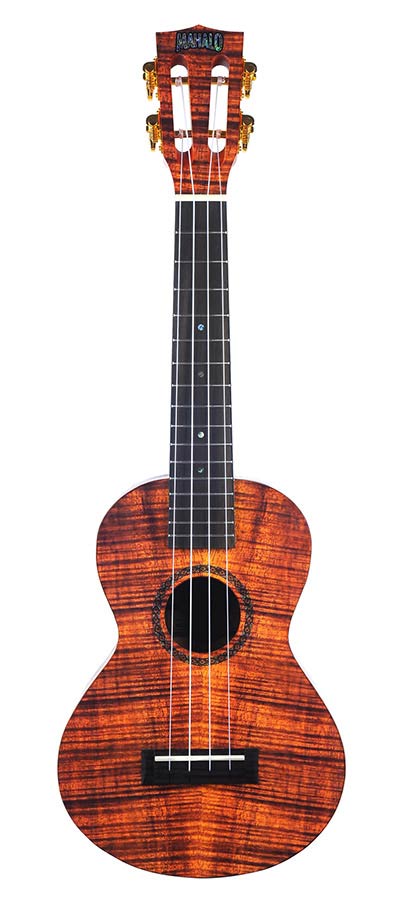 Mahalo MA2KA Mahalo Artist Elite Series concert ukelele flame koa