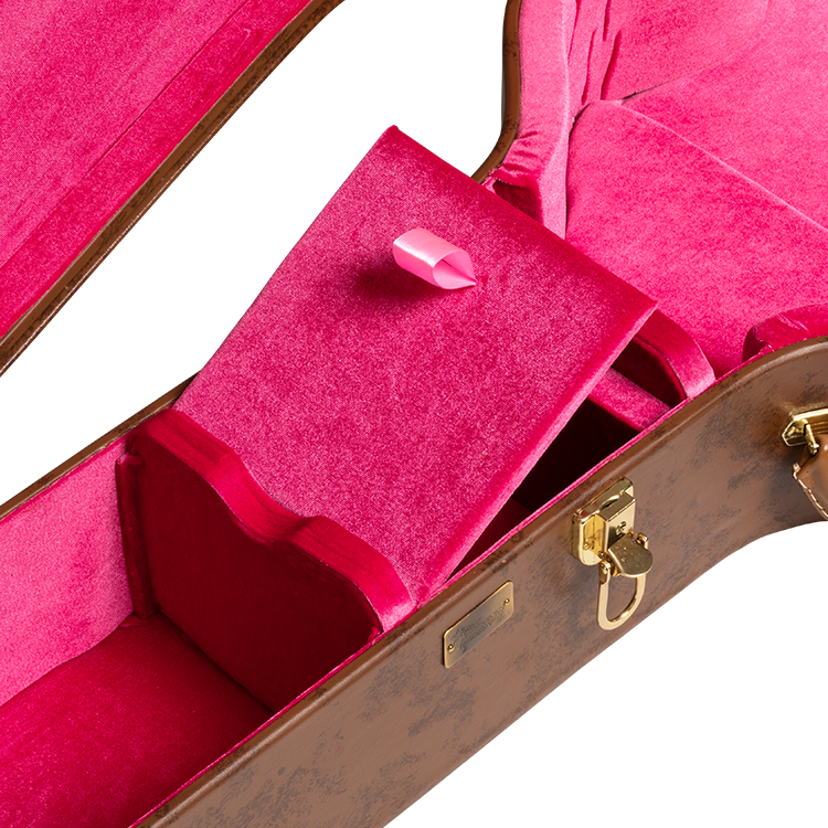 Gibson Lifton Historic Brown/Pink Hardshell Case, SJ-200