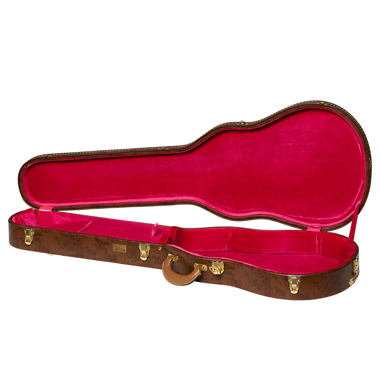 Gibson Lifton Historic "5-Latch" Brown/Pink Hardshell Case, Les Paul