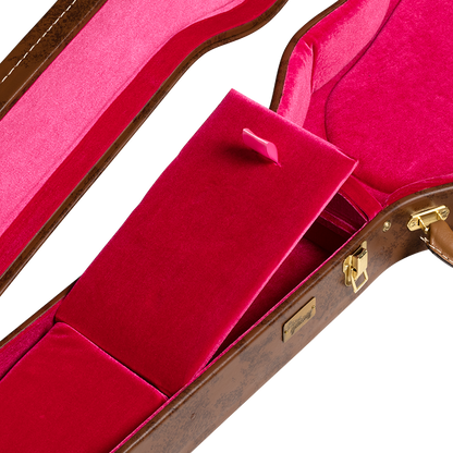 Gibson Lifton Historic "5-Latch" Brown/Pink Hardshell Case, Les Paul