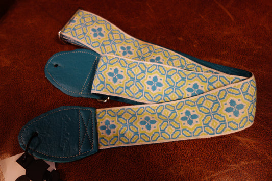 Souldier Guitar Strap LTD Turquoise Flower GS0949TQ02TQ