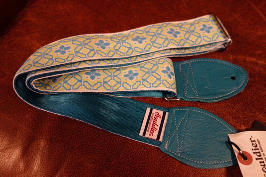 Souldier Guitar Strap LTD Turquoise Flower GS0949TQ02TQ