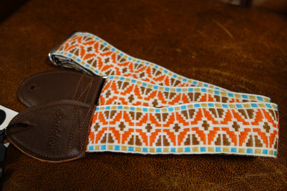 Souldier Guitar Strap LTD Orange/Brown Deco GS1274BR02WB