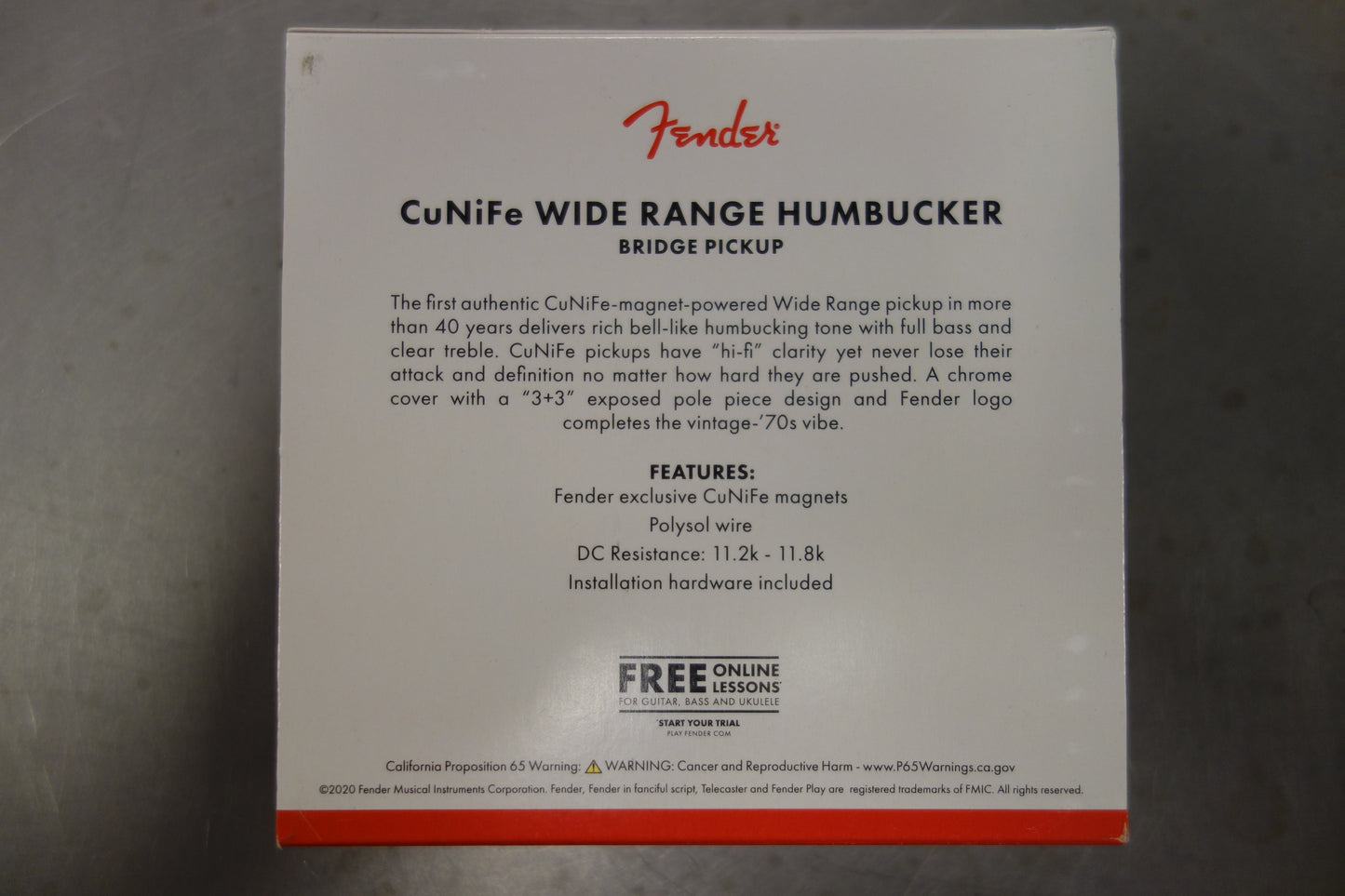 Fender CuNiFe Wide Range Bridge Pickup Chrome