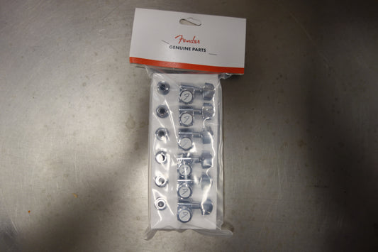Fender Locking Stratocaster/Telecaster Staggered Tuning Machines (Polished Chrome) (6)
