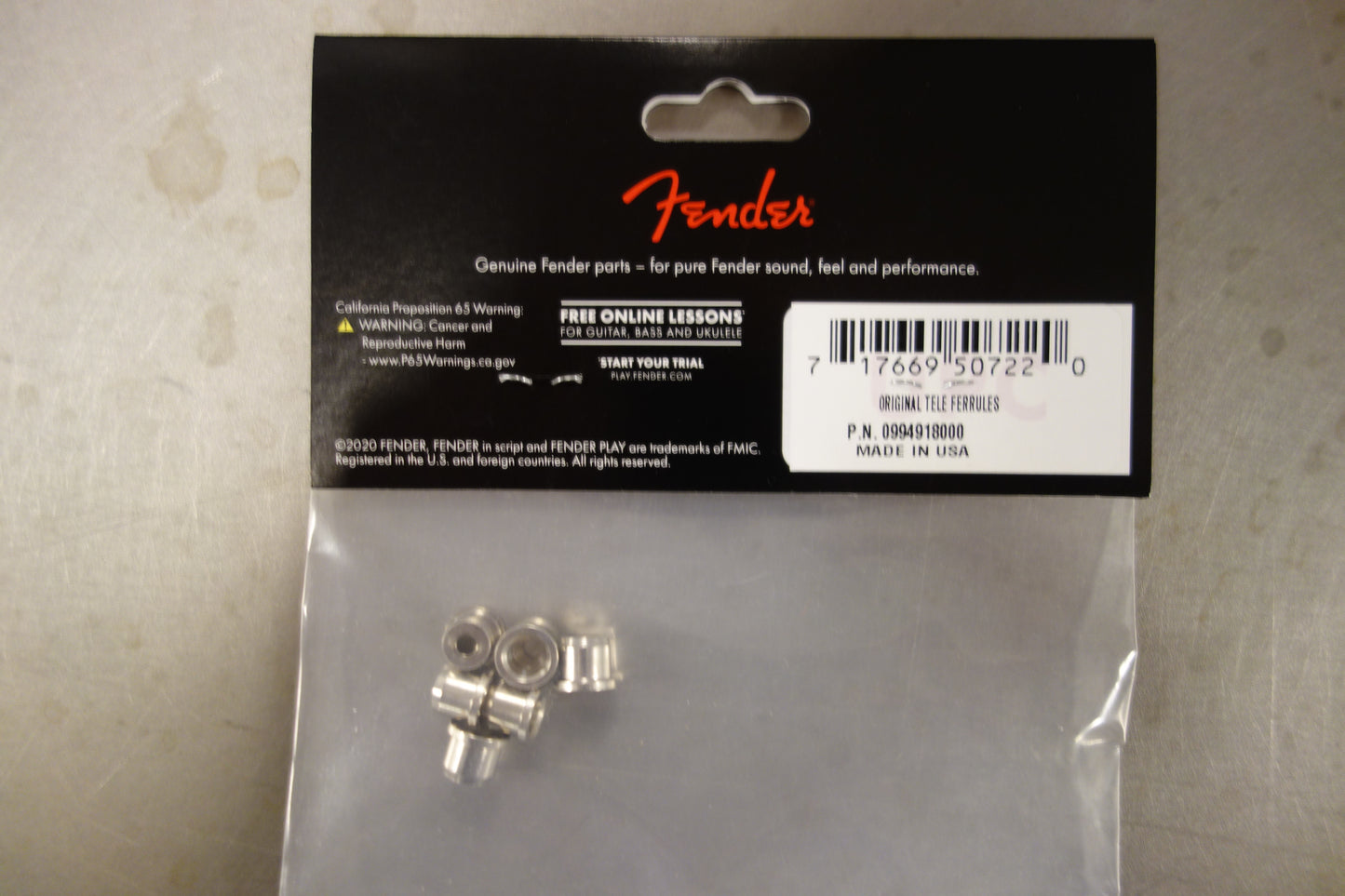 Fender American Vintage Telecaster Strings-Thru-Body String Ferrules (6)