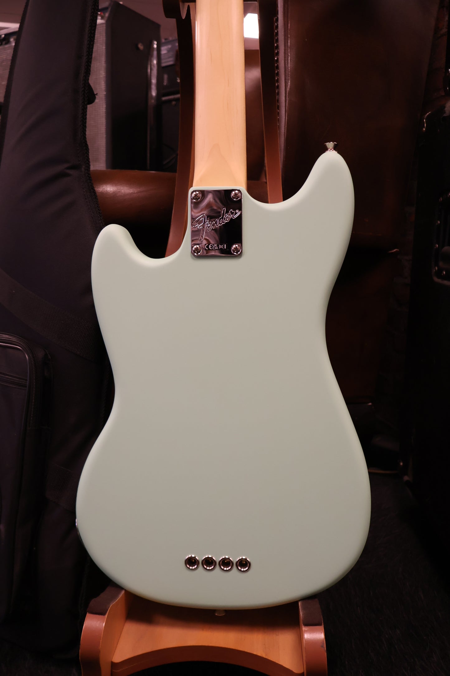 Fender American Performer Mustang Bass Satin Surf Green