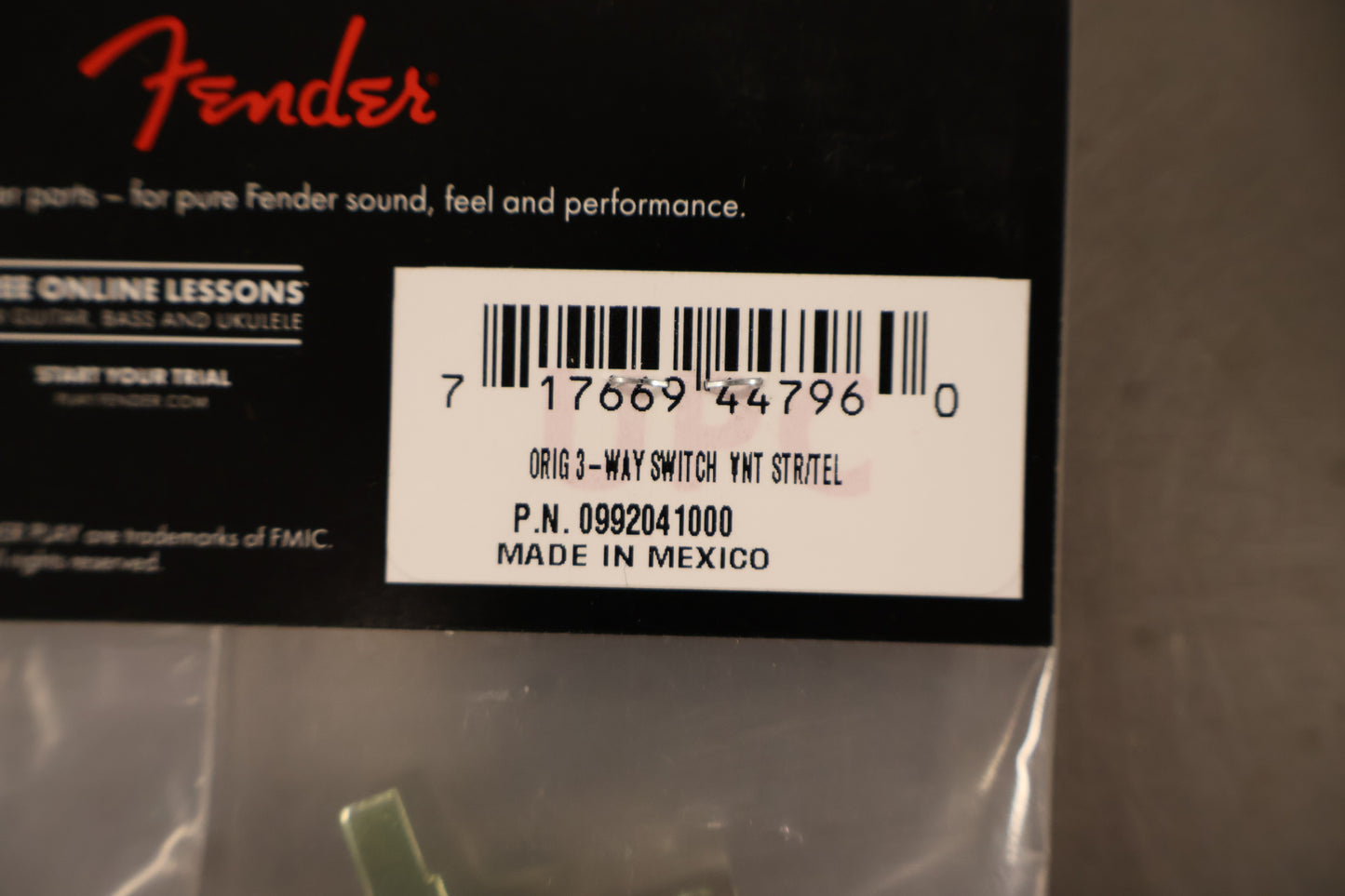 Fender 3-Position Vintage-Style Stratocaster/Telecaster Pickup Selector Switch