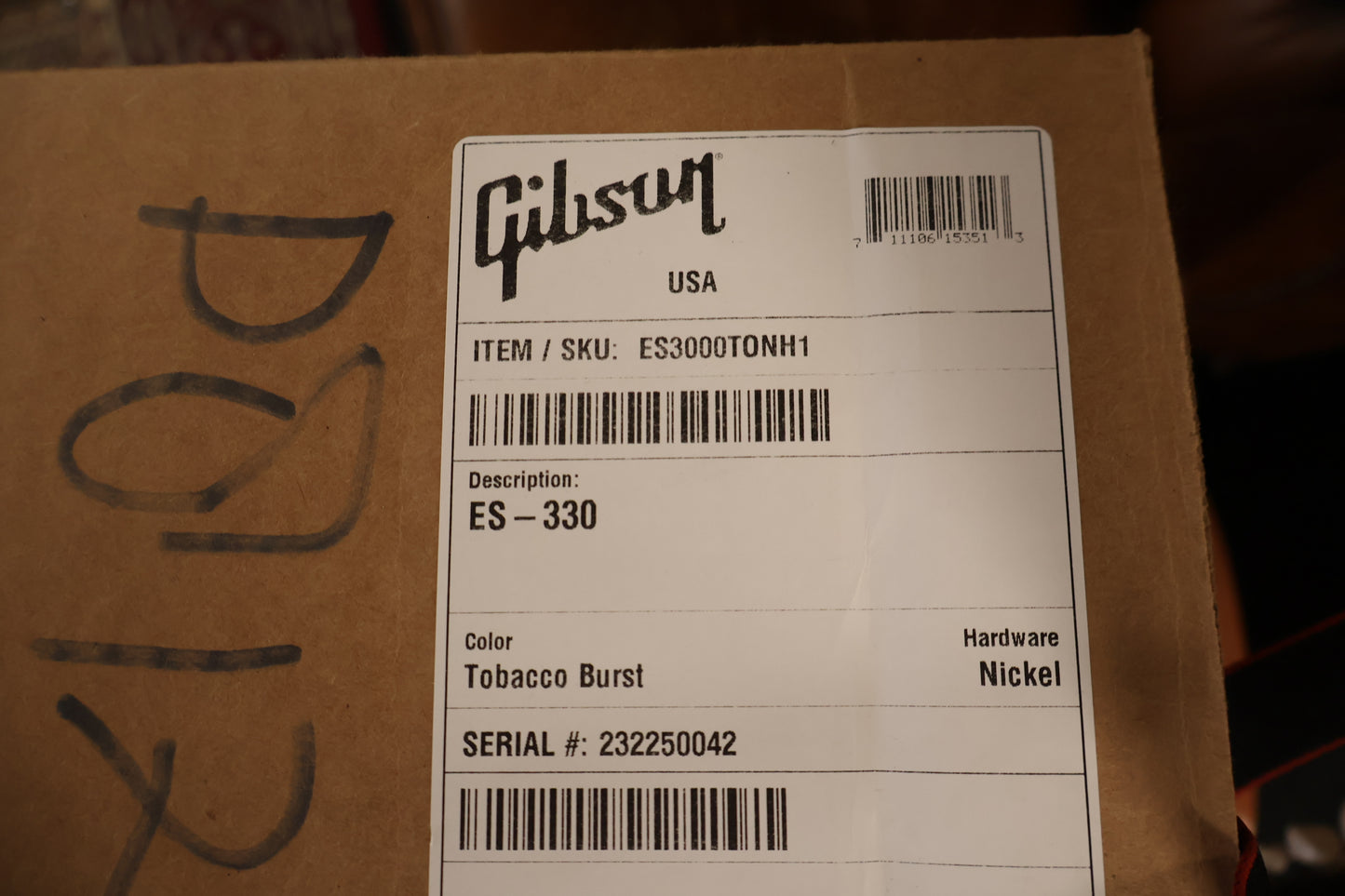 Gibson ES-330 Tobacco Burst