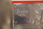 Fender 4-Bolt American Series Bass Neck Plate with "Fender Corona" Stamp (Chrome)