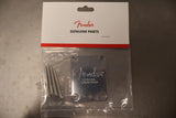 Fender 4-Bolt American Series Guitar Neck Plate with "Fender Corona" Stamp (Chrome)
