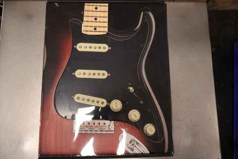 Fender Pre-Wired Strat Pickguard Tex-Mex SSS Black 11 Hole PG