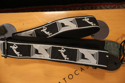 Fender Monogrammed Strap Black/Light Grey/Dark Grey 2"