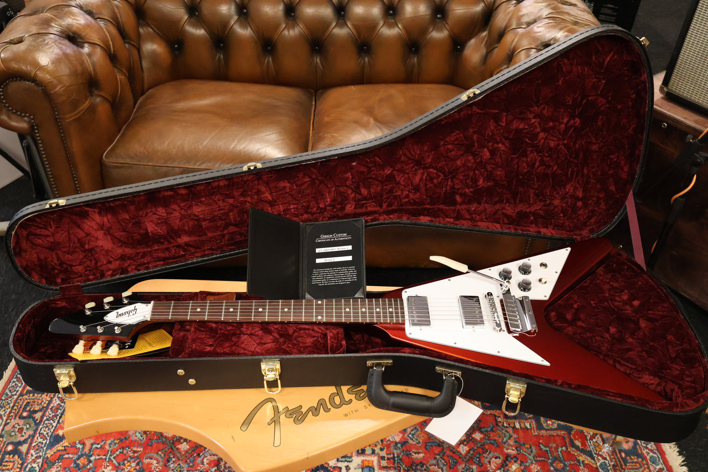 Gibson 1967 Mahogany Flying V Reissue w/ Maestro Vibrola Gloss