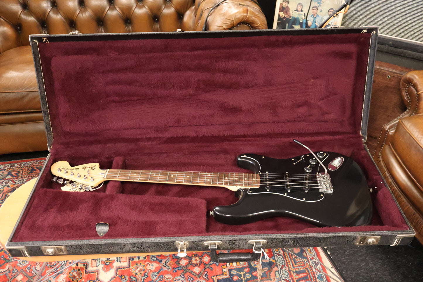 Fender 1976 Stratocaster Black Refin OHSC
