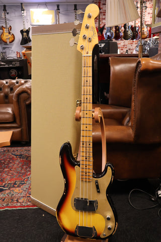 Fender Custom Shop '58 Precision Bass Heavy Relic - Aged 3 Tone Sunburst