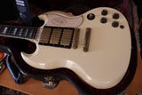 Gibson Custom Shop '61 SG Reissue 3-pickup Les Paul Custom Aged White (USED)