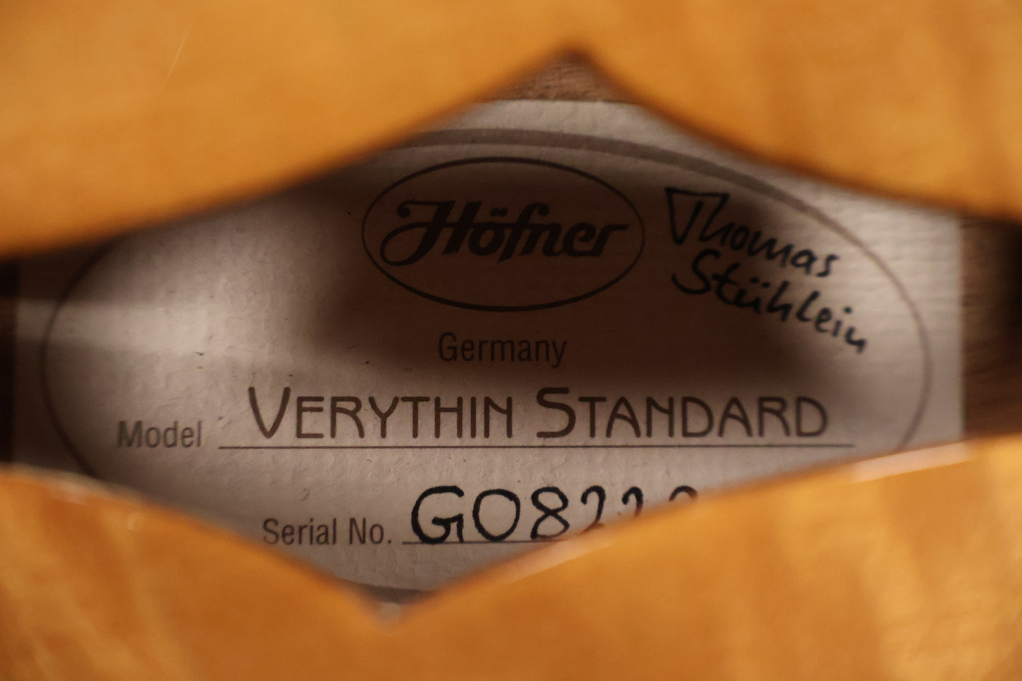 Hofner 2006 Verythin Flametop made in Germany (USED)