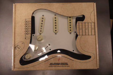 Fender Pre-Wired Strat Pickguard, Eric Johnson Signature Parchment 11 Hole PG