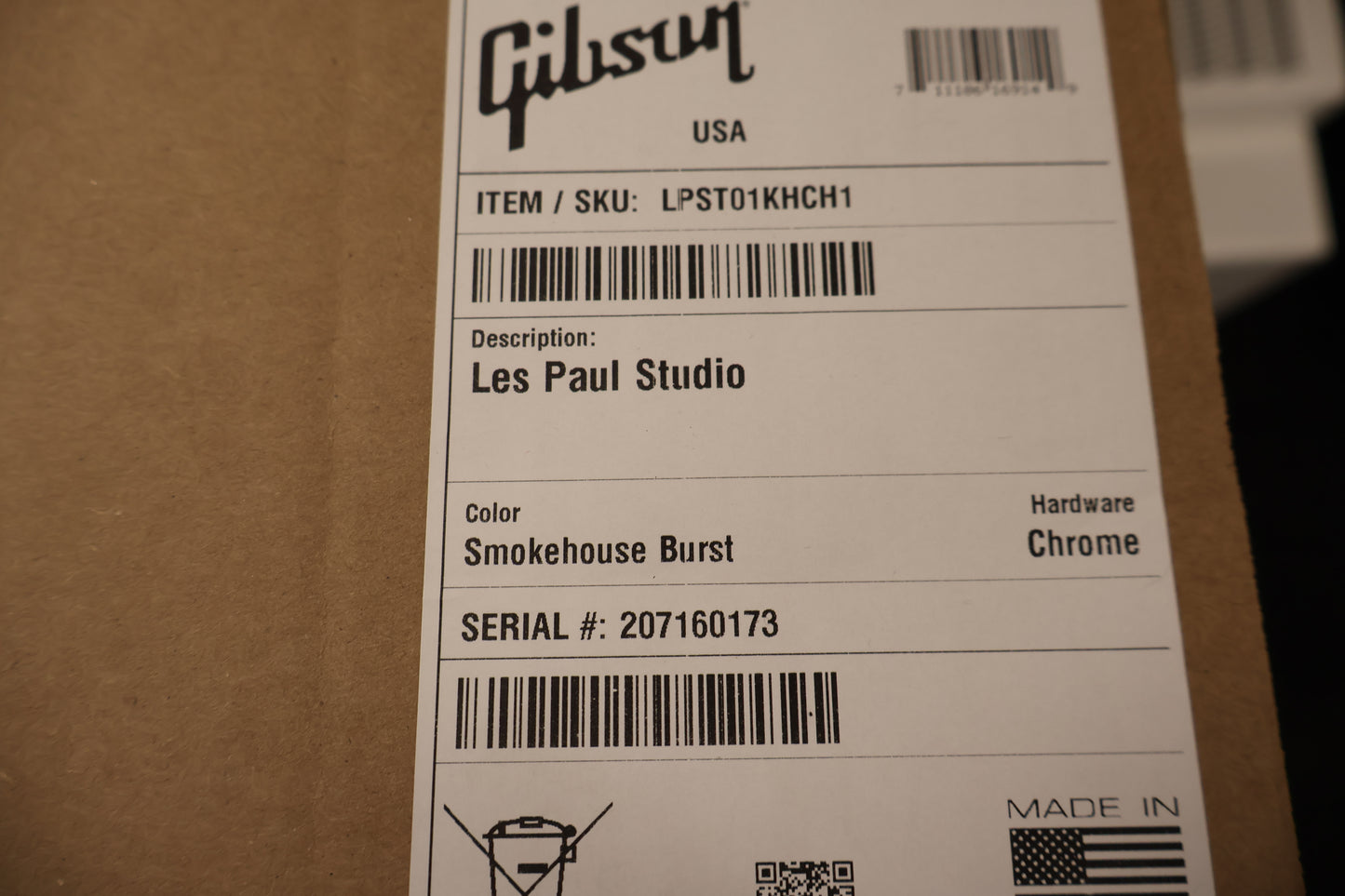 Gibson Les Paul Studio Smokehouse Burst #173