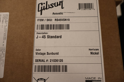 Gibson J-45 Standard Vintage Sunburst