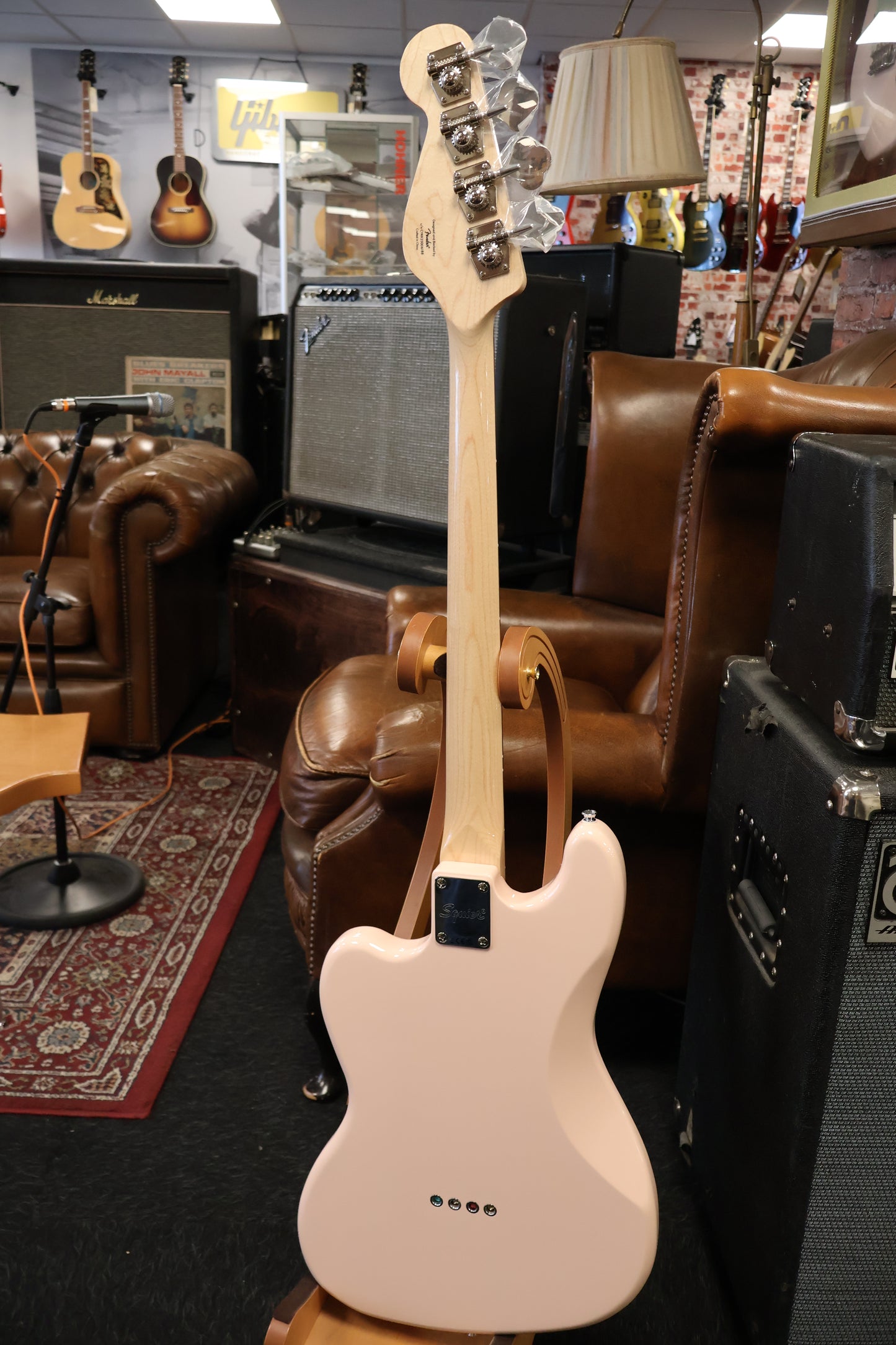 Squier Limited Edition Paranormal Rascal Bass HH Shell Pink (Used)