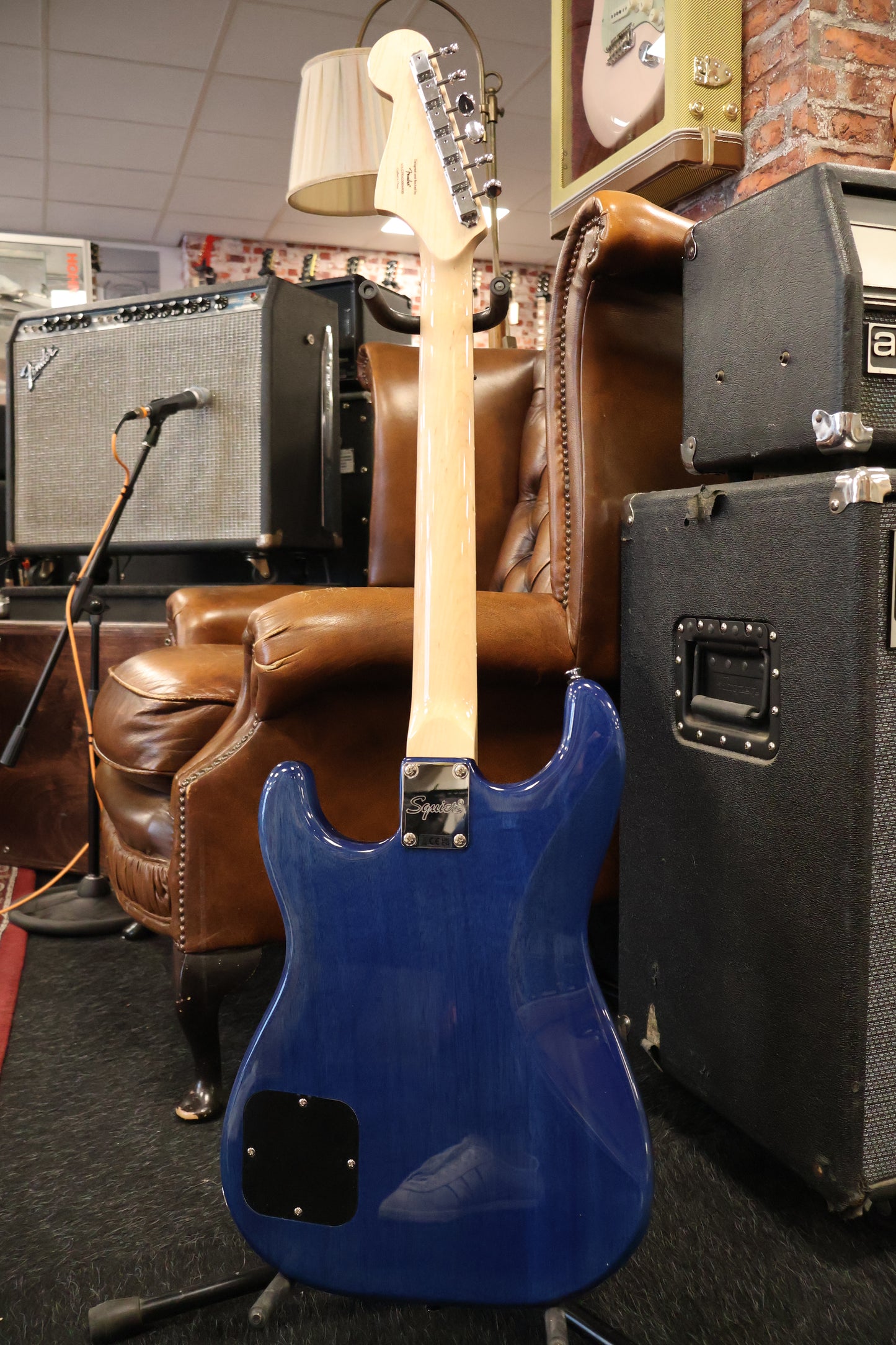 Squier Paranormal Strat-O-Sonic Sonic Blue Transparent