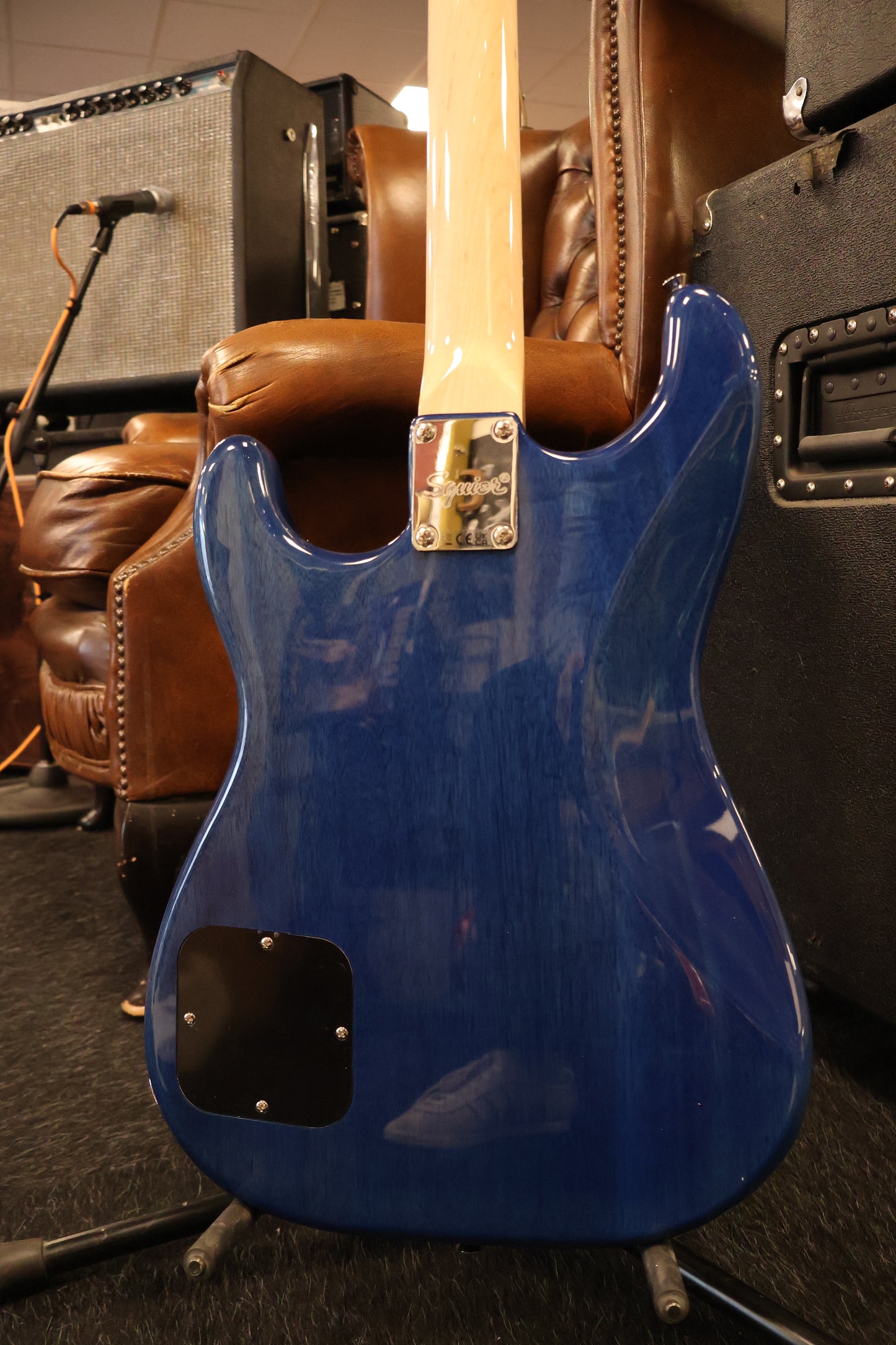 Squier Paranormal Strat-O-Sonic Sonic Blue Transparent