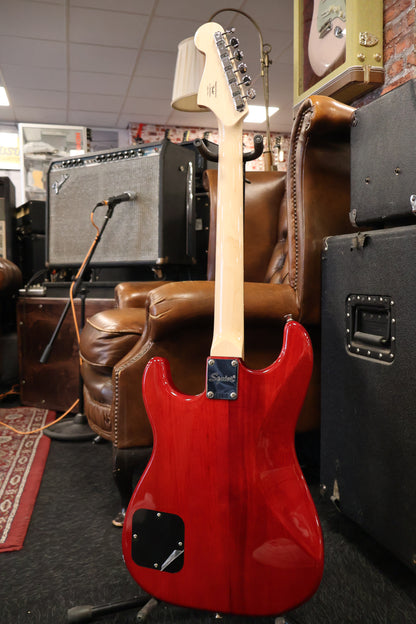 Squier Paranormal Strat-O-Sonic Crimson Red Transparent