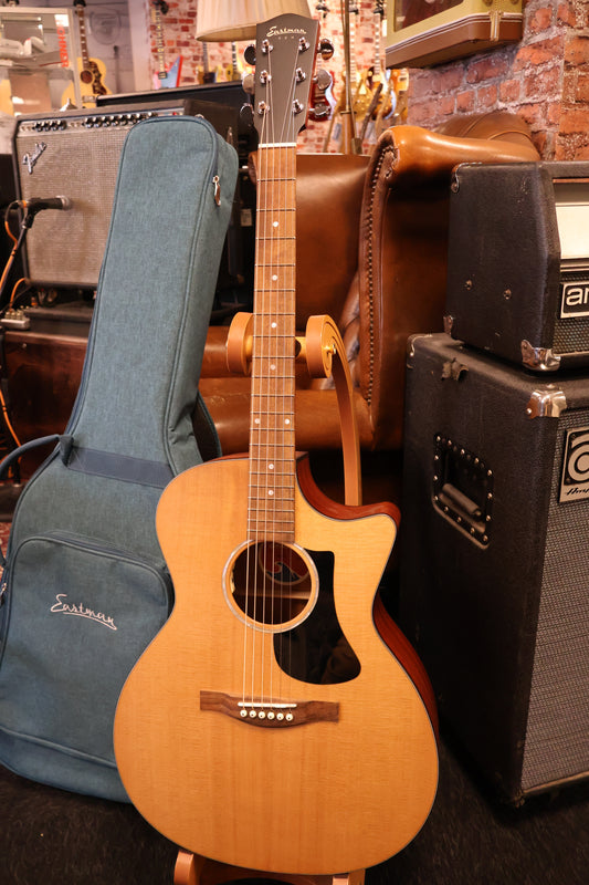Eastman PCH1-GACE Sapele GA solid top/satin cutaway (Used)