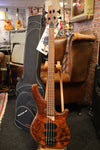 Sandberg Custom 4-S mat fnish nature mahogony body thuya top bass guitar