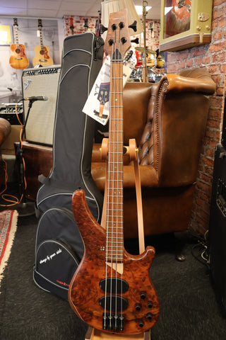 Sandberg Custom 4-S mat fnish nature mahogony body thuya top bass guitar