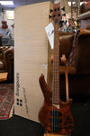 Sandberg Custom 4-S mat fnish nature mahogony body thuya top bass guitar