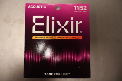 Elixir Acoustic Phosphor Bronze Custom Light 11-15-22-32-42-52